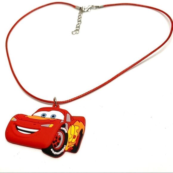 Cars Lightening McQueen Soft PVC Necklace (W2) - Picture 1 of 5